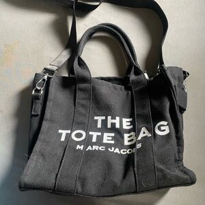 Marc Jacobs Black Messenger Bag with Leather Handles